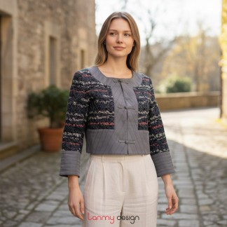 Silk jacket KAKI - RED DAO